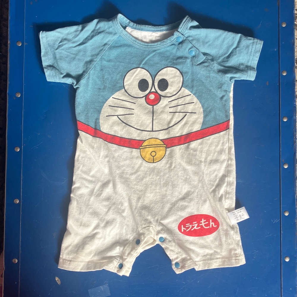 Blue and White Doraemon Kids One Piece